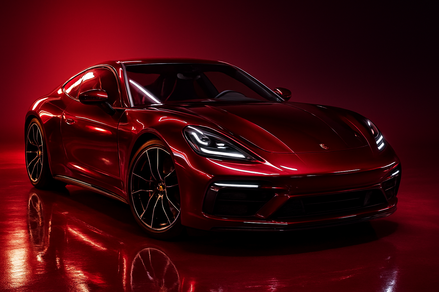 make the photo a little more bright and vibrant and the car more shiny and glossy